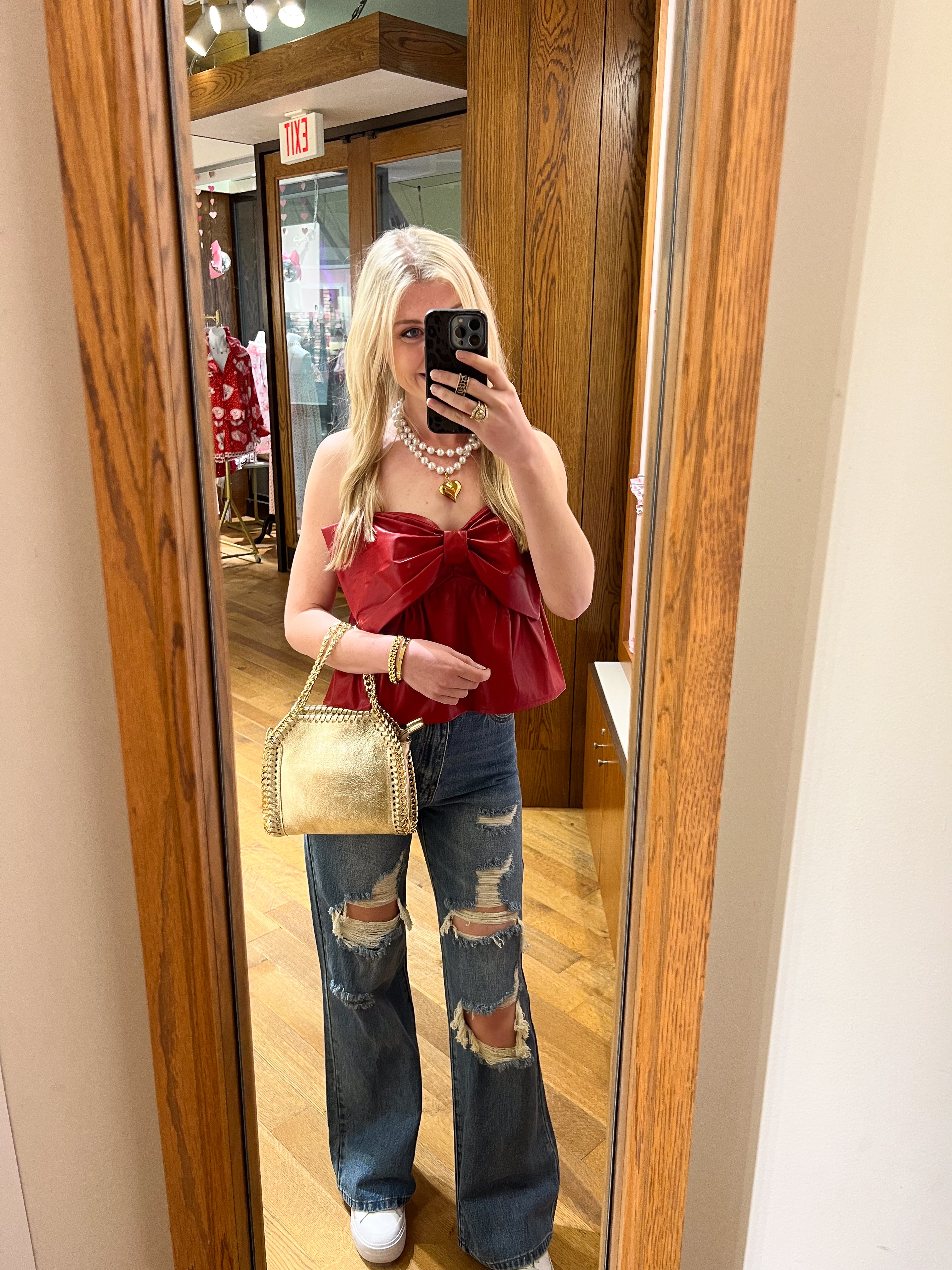 Red Bow Top